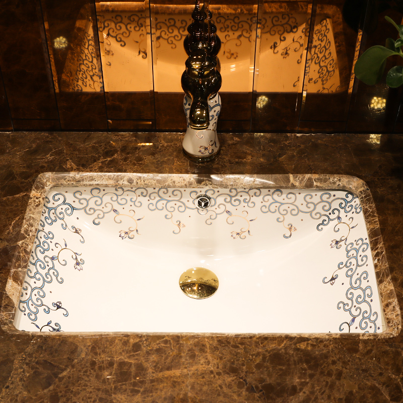 Gold cellnique undercounter embedded ceramic lavabo square basin hotel balcony the size of the pool that wash a face with