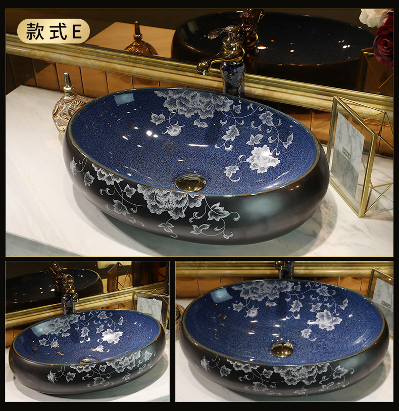 Wash basin lavatory ceramic art basin of continental waist drum toilet on the stage of the basin that Wash a face Wash basin ChiPan
