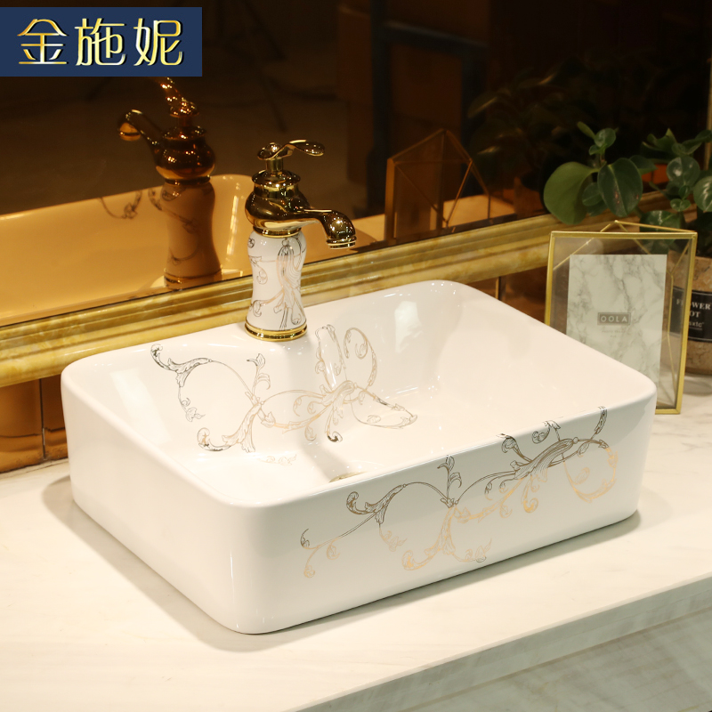 Nordic stage basin art ceramic lavabo single rectangle hotel home balcony mini lavatory basin