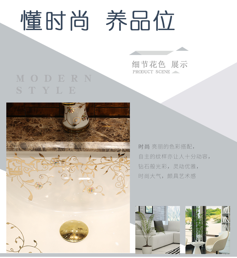 Contracted undercounter square ceramic lavabo embedded lavatory toilet small size balcony basin