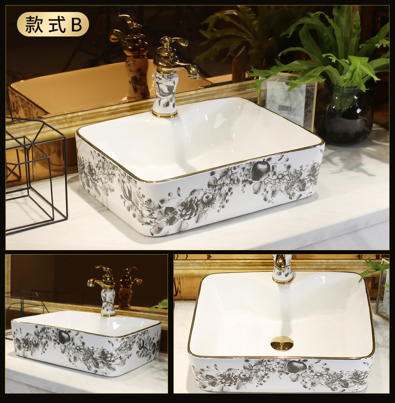 The stage basin sink single ceramic Nordic basin basin household balcony lavatory toilet art basin