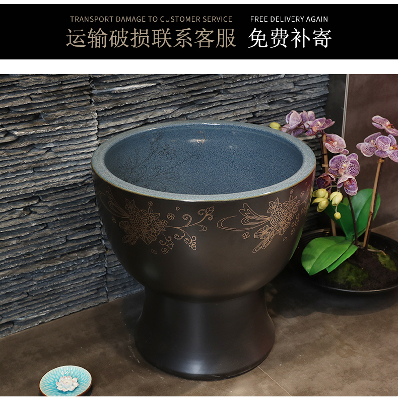 Contracted style ceramic wash mop pool small balcony mop pool toilet mop mop pool mop pool