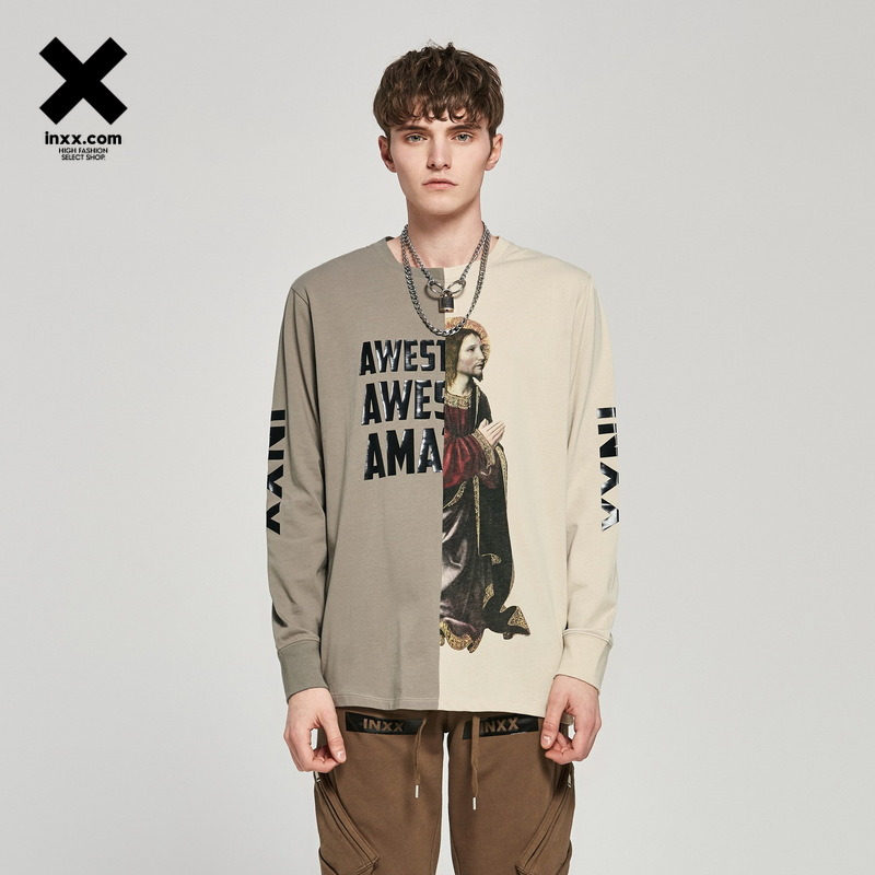 【INXX】高街人像印花长袖T恤潮男女通款XX71011884