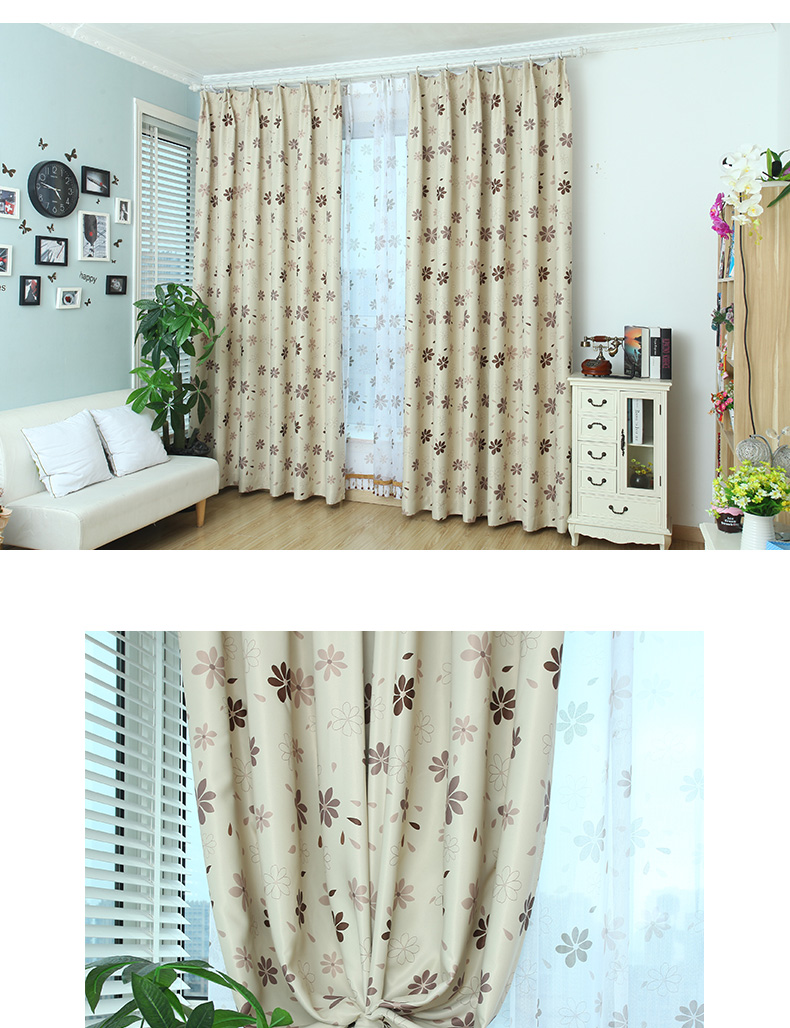 Phim hoạt hình đơn giản cậu bé phòng khách phòng ngủ cửa sổ bay đầy đủ vải bóng tùy chỉnh rèm hoàn thành một nửa rèm - Phụ kiện rèm cửa móc treo rèm cửa
