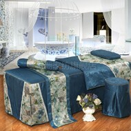 Vẻ đẹp triều vẻ đẹp giường bìa bốn bộ cotton đơn giản massage vật lý trị liệu massage giường moxibustion dầu gội khử trùng giường tùy chỉnh