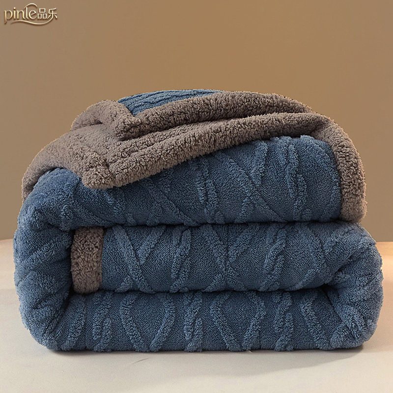 Thickened Milk Coral Fleece Blanket for Bed, Office Nap, Air Conditioning Blanket, Sofa Cover Blanket