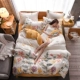 Dày tấm flannel ấm gia đình của giường nữ mùa đông Bốn hô luật nhung chăn nhung Levin nhung pha lê - Bộ đồ giường bốn mảnh