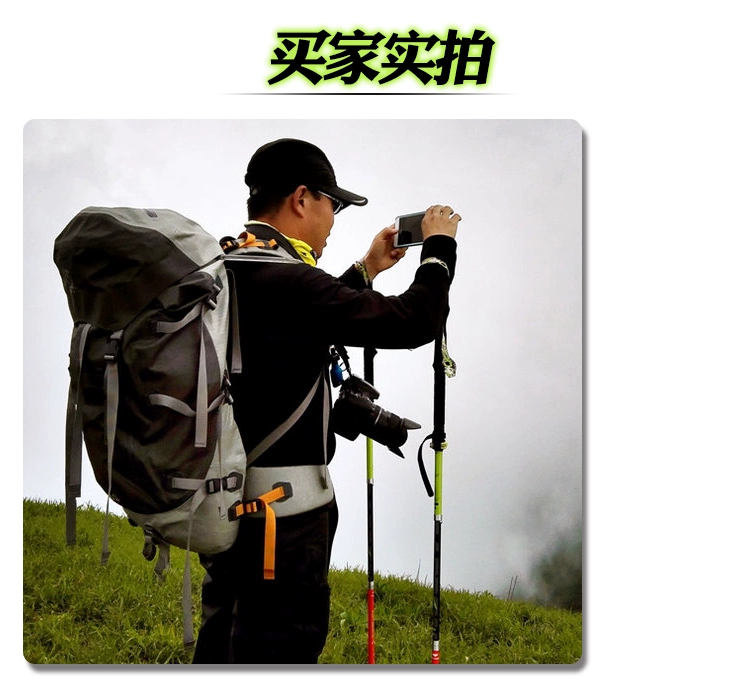 Chuyên nghiệp gấp sợi carbon trekking cực nhẹ siêu ngắn carbon có thể thu vào đi bộ thanh leo núi ngoài trời thiết bị leo núi - Gậy / gậy