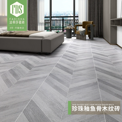 600x1200 Жареная древесная зерно кирпич сетка красная рыба костяная плитка гостиная спальня имитация