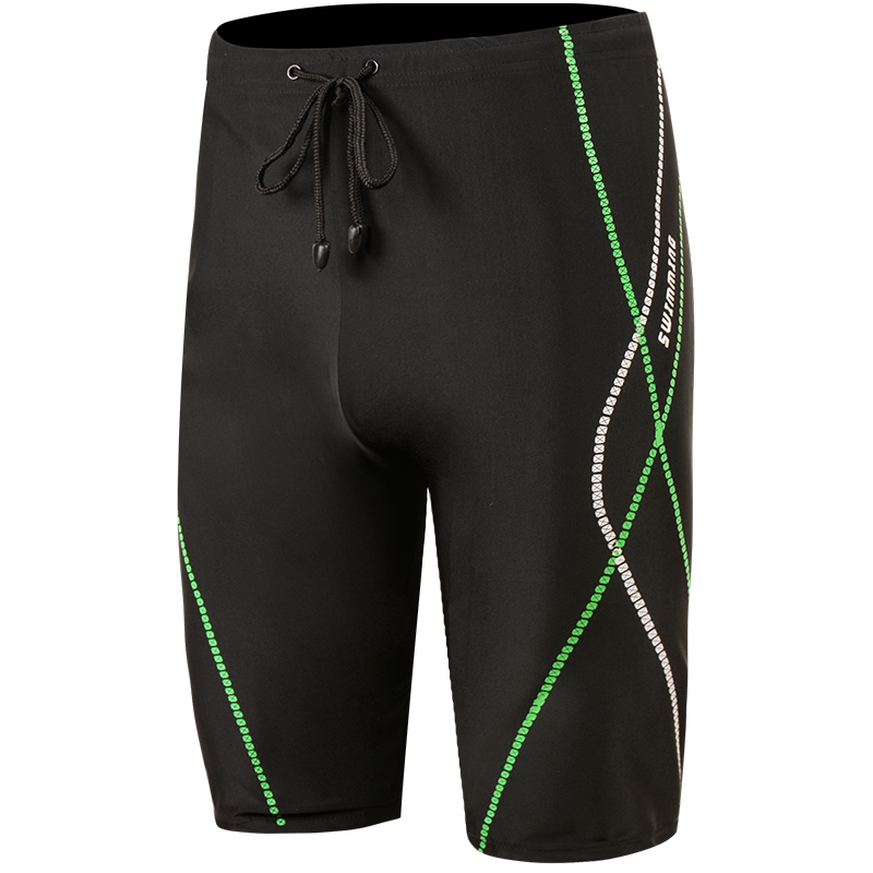 Swimming trunks men's five-point quick-drying fashion show gas racing sports large size swimming trunks adult hot spring anti-embarrassment swimsuit