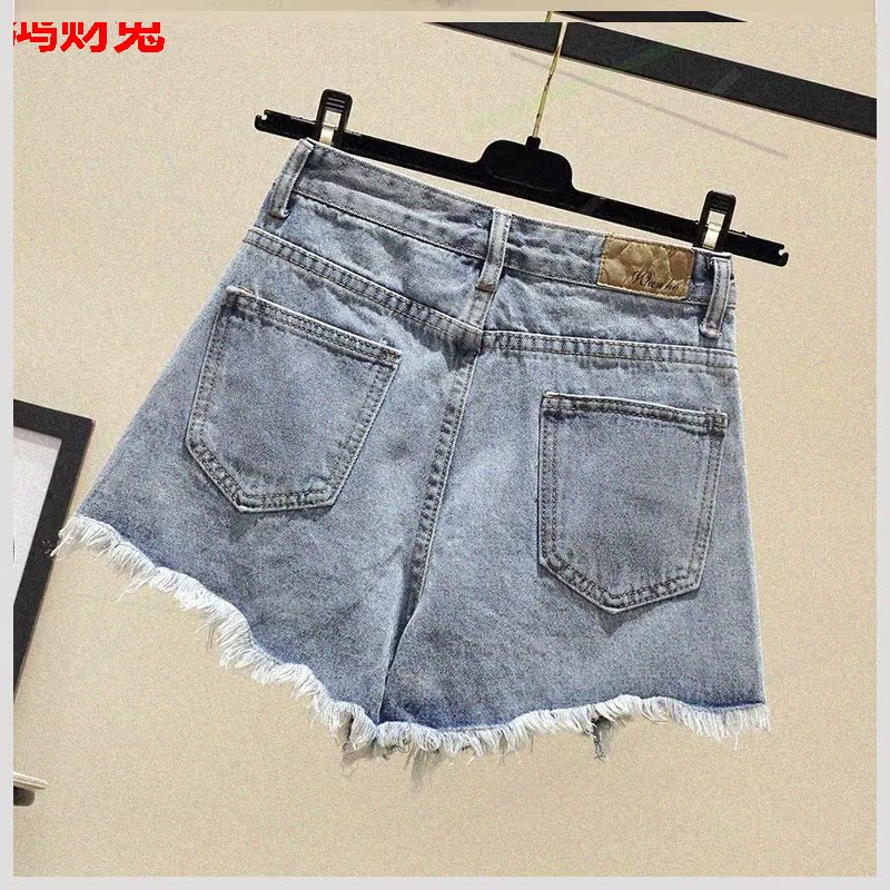 Ba mảnh không khí trung dài áo kẻ sọc áo thun trắng bất thường woolside denim quần short tuổi giảm phù hợp với thủy triều