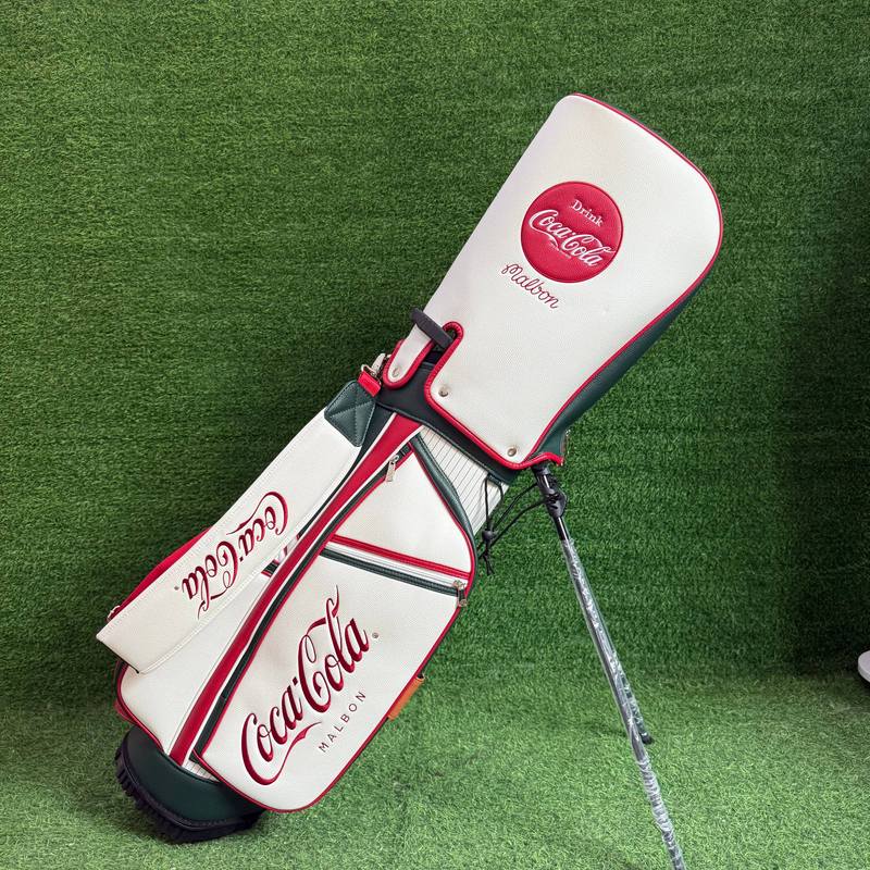 Coca-Cola Co-Branded Golf Bag, Unisex Waterproof Double-Hat Stand Bag