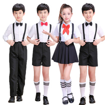 Childrens chorus performance clothes boys with pants Girls Primary School students dance skirts boys poetry recitation performance costumes