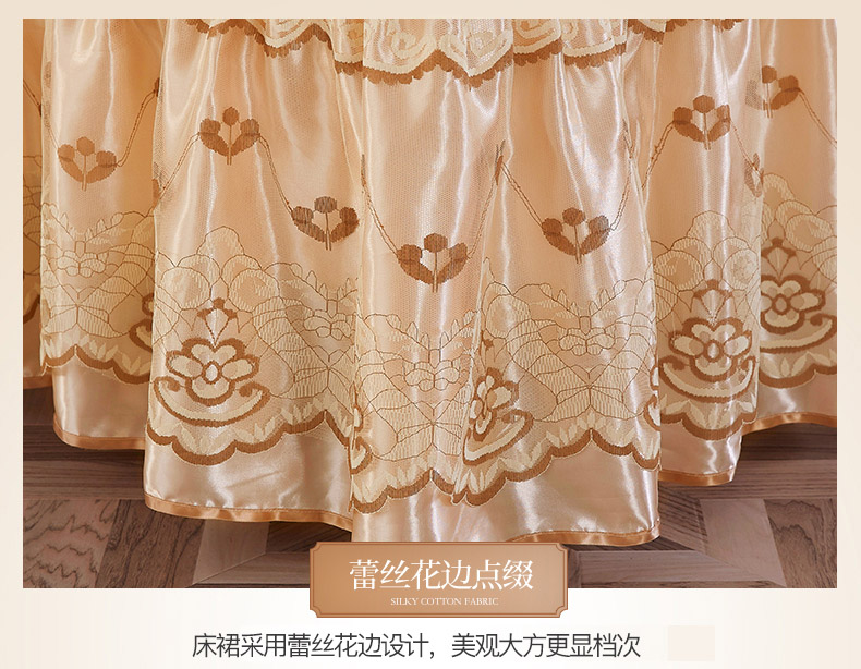 Hàn Quốc công chúa ren giường váy khăn trải giường đôi 1.51.8m tăng 2 mét bedspread giường ngủ váy bộ bảo vệ tay - Váy Petti giường váy