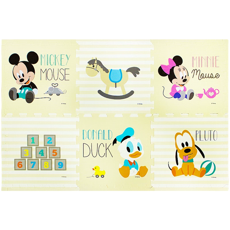 Cartoon non-toxic game mat for crawling odorless from foam, increased thickness