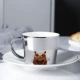 Reflection Cup Mirror Reflection Cup Mirror Cup Saucer Reflection Korea Creative Gốm sứ Reflection Cup Cup luycho Cup - Cà phê