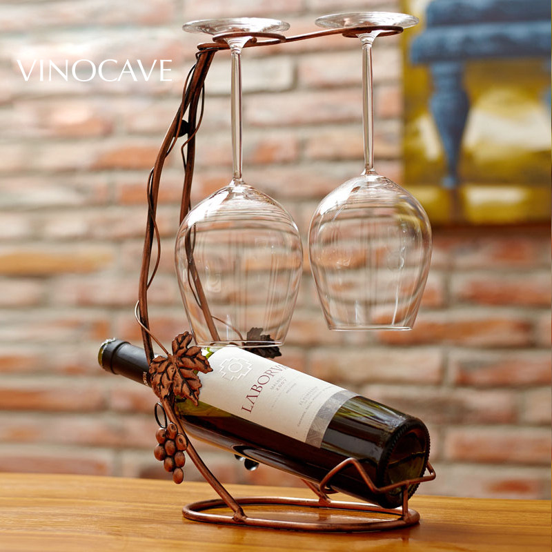 Vinocave lead-free crystal red wine glass wine goblets wine rack upside down glass rack wine set couple champagne glasses