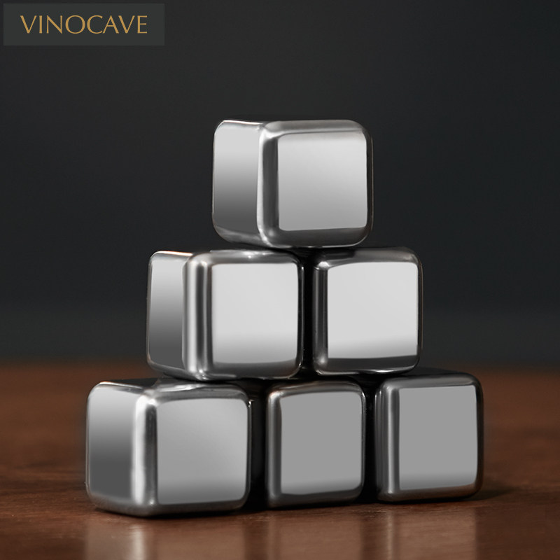 Vinocave304 Stainless Steel Metal Ice Cubes Ice Grain Red Wine Whisky Coke Drink Quick-frozen Creative Wine Furniture-Taobao