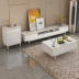 Bàn ghế đá tối giản kiểu Ý tủ tivi kết hợp bàn cà phê trọn gói căn hộ nhỏ hiện đại tối giản tủ sàn phòng khách trọn bộ đồ nội thất - Bộ đồ nội thất