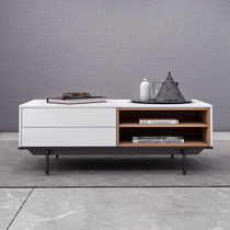 Italian Minimalist Tea Table TV Cabinet Composition Small Family Modern Industrial Style Tea Table Living-room Multifunctional Tea Water Table