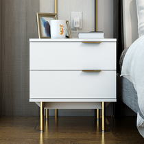 Nordic Light Lavish Nightstand Rear Modern Minimalist Bedside Cabinet Multifunction White Containing Lockers Bedroom Ins Wind