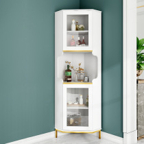 Light Extravagant Triangle Cabinet Placed Wall Corner Glass Door Storage Corner Cabinet Nordic Modern Minima Living Room Wall Side Cabinet