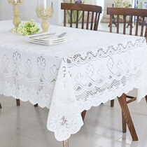 Lace tablecloth table cloth table knitted rectangular hollow white tea table embroidery fabric European bed head cover cloth table mat
