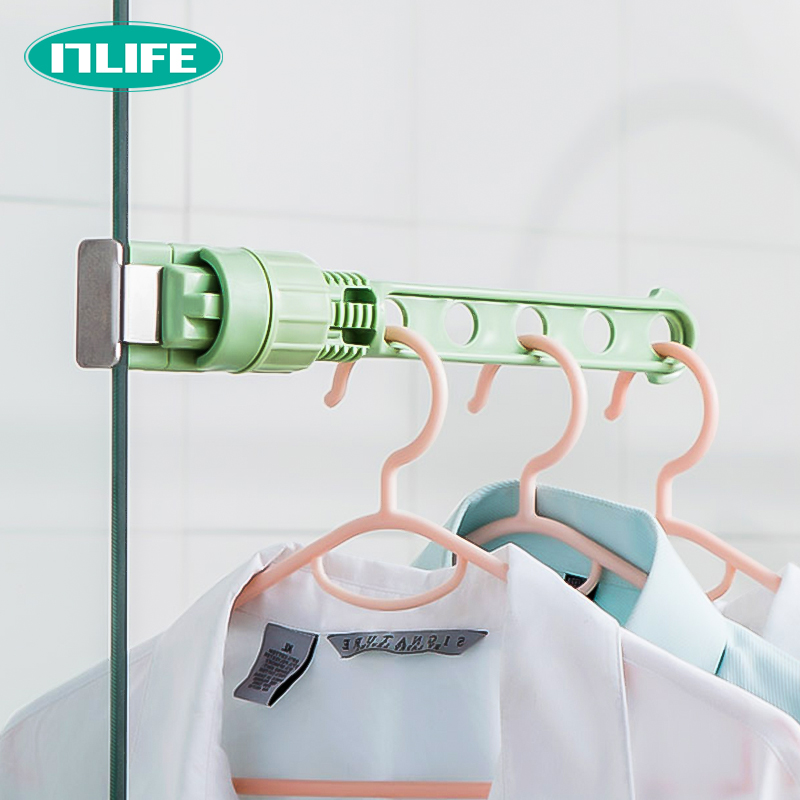 Windows Perforated free clothes hanger Easy Balcony Outdoor outriggers Anti-theft Net hanging Heating sheet Outside the window Sunning God