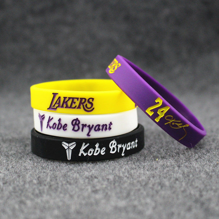 Cosby 24 Lakers hand ring Silicone Nightlight Signature Wristband Memorial Nba Couple Basketball Sports Handstrap-Taobao