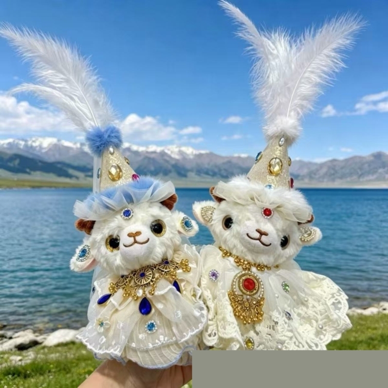 Xinjiang Little Sheep Plush Toy Internet Celebrity Cultural Creative Souvenir Gift Pendant DIY Wealthy Little Sheep Plush Keychain