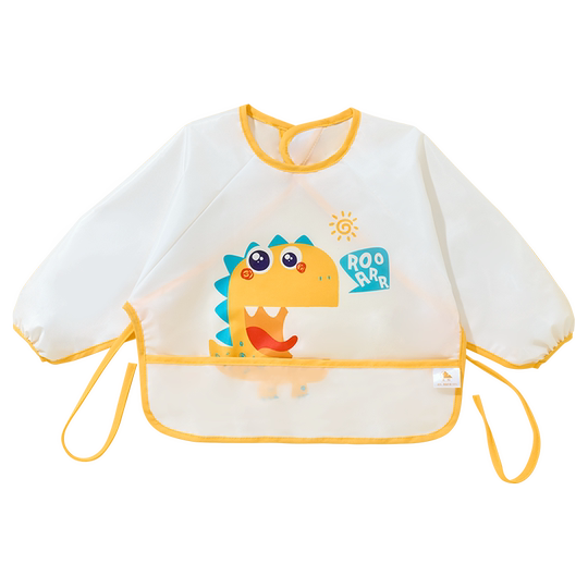 宝宝罩衣婴儿童辅食吃饭围兜男女反穿衣防水防脏围裙夏天春秋护衣