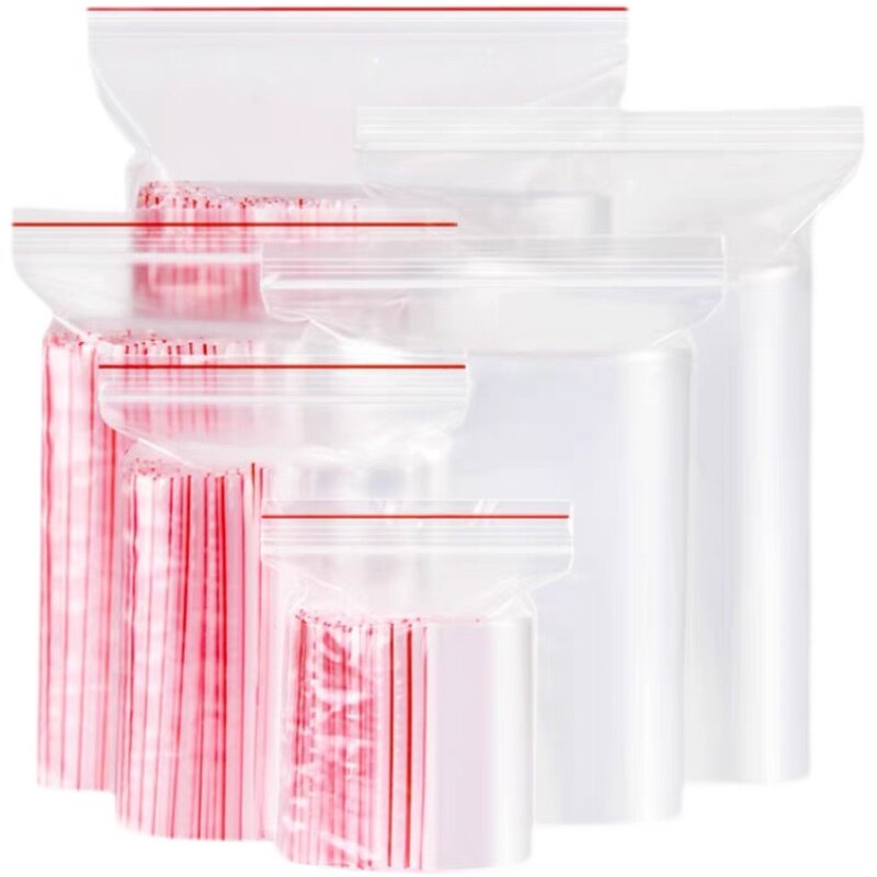 Self-proclaimed Bag Transparent Food Bag Disposable Seal Bag Small bag Thickened Closure Bag bags Plastic Wholesale