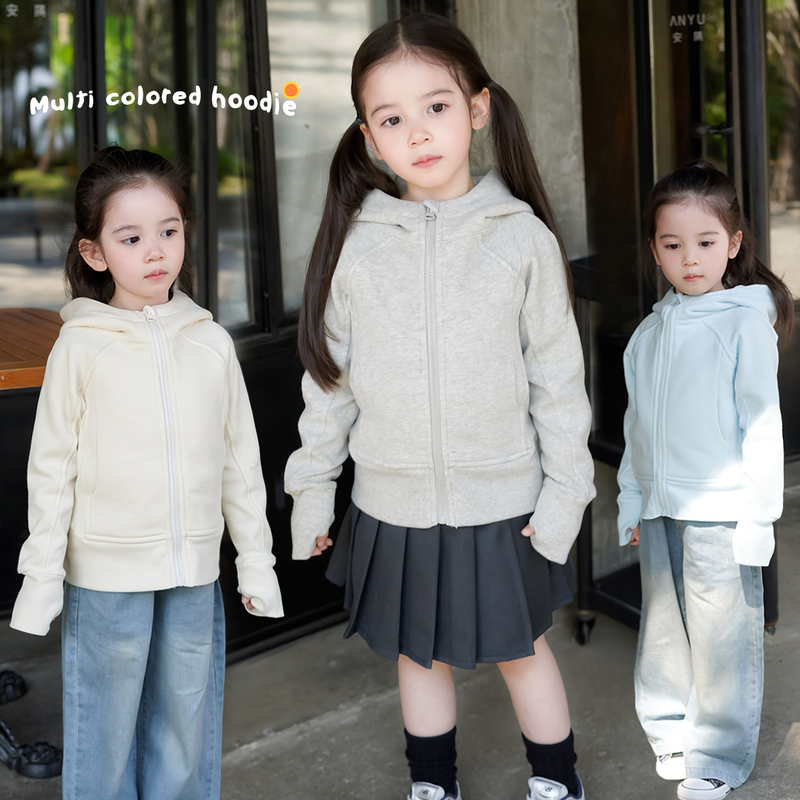 Anniegirl's New Autum Casual and Comfortable Sports Sweatshirt for Girls, Hooded Jacket, Kindergarten Versatile Hoodie