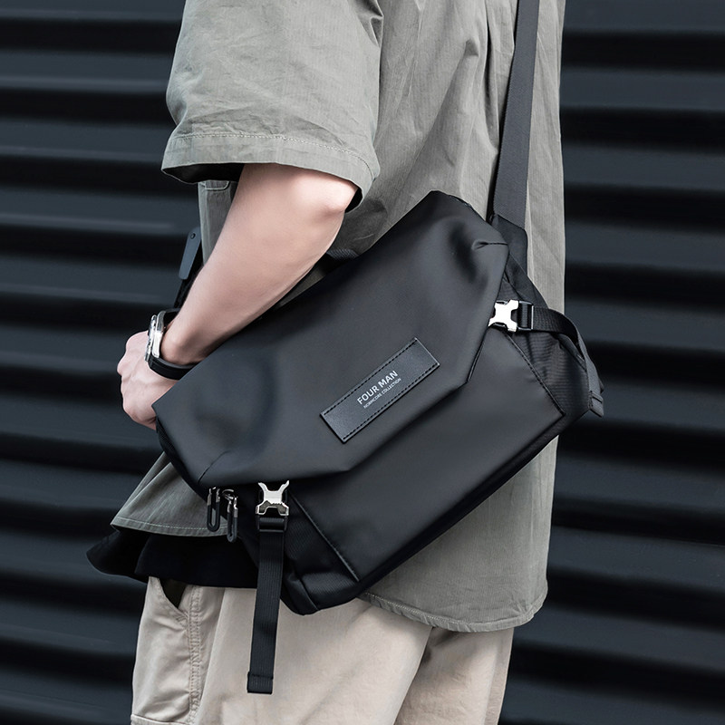 Inclined Satchel Bag Men's Bag Single Shoulder Bag Laptop Bag Large Capacity Function Tide Card Tooling Sports Postman Bag Man-Taobao