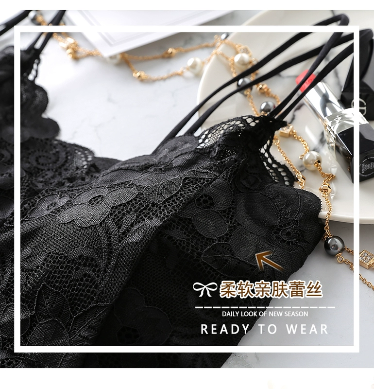 Sexy ren chống chói ống hàng đầu đồ lót chống ánh sáng tập hợp ngực áo ngực nữ bra ngắn sling đáy