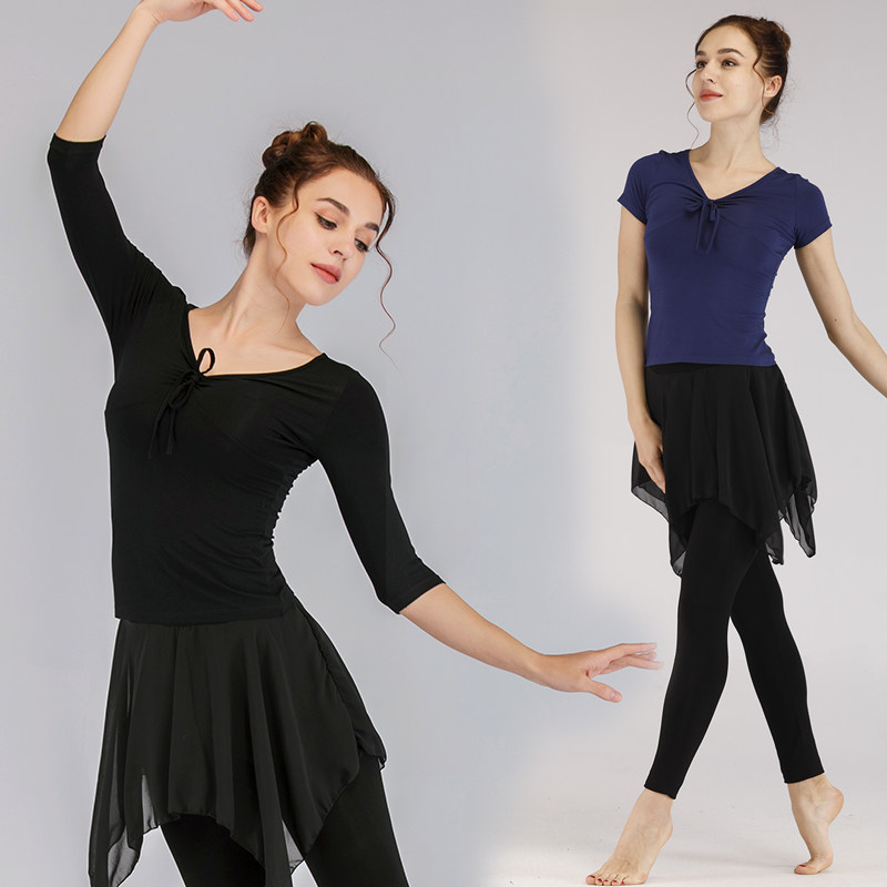 Adult body dance practice suit suit Female dance clothes Modal classical modern folk dance clothing spring and summer