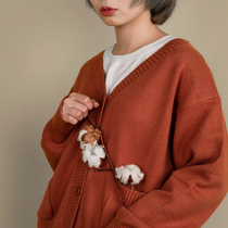 SNAP Institute spring new cardigan jacket female Korean version wild loose short sweater holiday gift