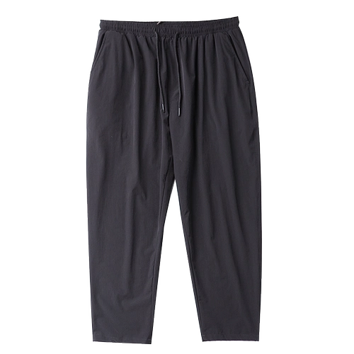 Летние тонкие быстросохнущие шелковые спортивные штаны для отдыха, оверсайз, свободный прямой крой, большой размер