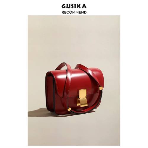 Модная красная сумка на одно плечо для невесты, сумка через плечо, из натуральной кожи