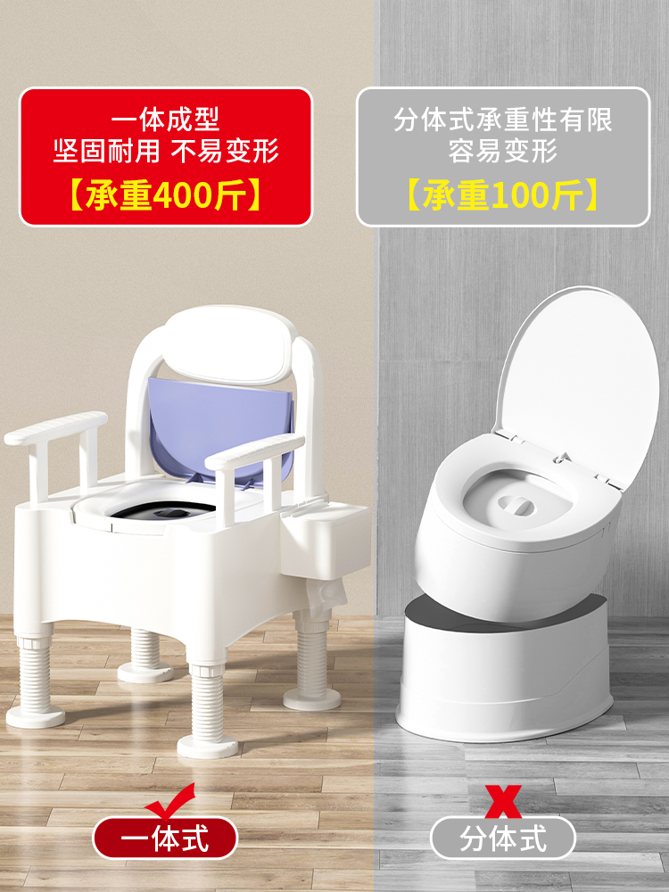 <!--老人坐便器可移动马桶孕妇尿桶家用便携式老年室内简易升降坐便椅-->