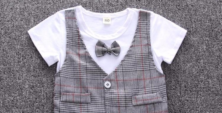Bé trai tay ngắn mùa hè phù hợp với bé Anh vest hai bộ thủy triều 1-3 tuổi bé 4 tuổi bé nhỏ phù hợp mùa hè quần áo trẻ em