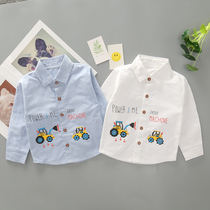 Childrens shirt men 2019 new spring and autumn Korean version of long sleeve jacket 1-3 years old baby childrens shirt tide childrens clothing autumn