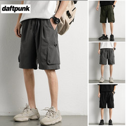 Cargo shorts men's summer ice silk loose loose style Korean trendy brand casual outer wear sports pants ບາງສ່ວນ