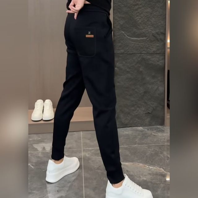 77263 Men's spring new arrival slim stretch leg pants, versatile fashionable trousers and sweatpants