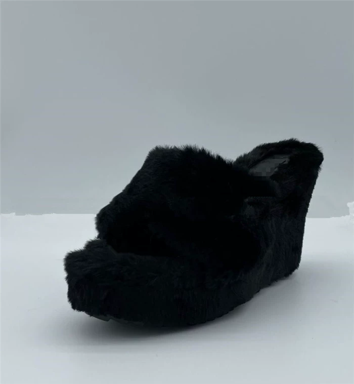 Европейские и американские шерстяные тапочки женские с мехом Fleece Fur Slippers Сандалии для женщин