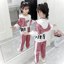 3 Children 4 girls autumn suit 2021 New 5 Korean version 6 foreign style 7 little girl 10 sports 8 clothes 12 years old tide
