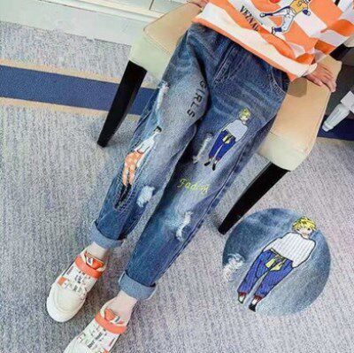 Girl Jeans Outwear 2021 New Spring Autumn Children 9 Little Girl Ten-year-old Elementary School Student 8 Ocean 6 Spring Dress 7