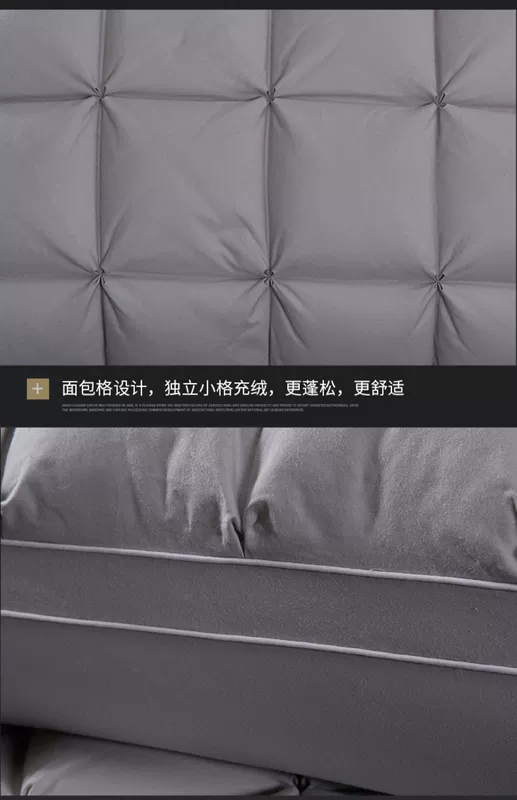 Gối xuống 95 lông ngỗng trắng hộ gia đình gối bông cổ tử cung mềm và mềm gối cao và thấp gối khách sạn năm sao - Gối gối ngủ văn phòng