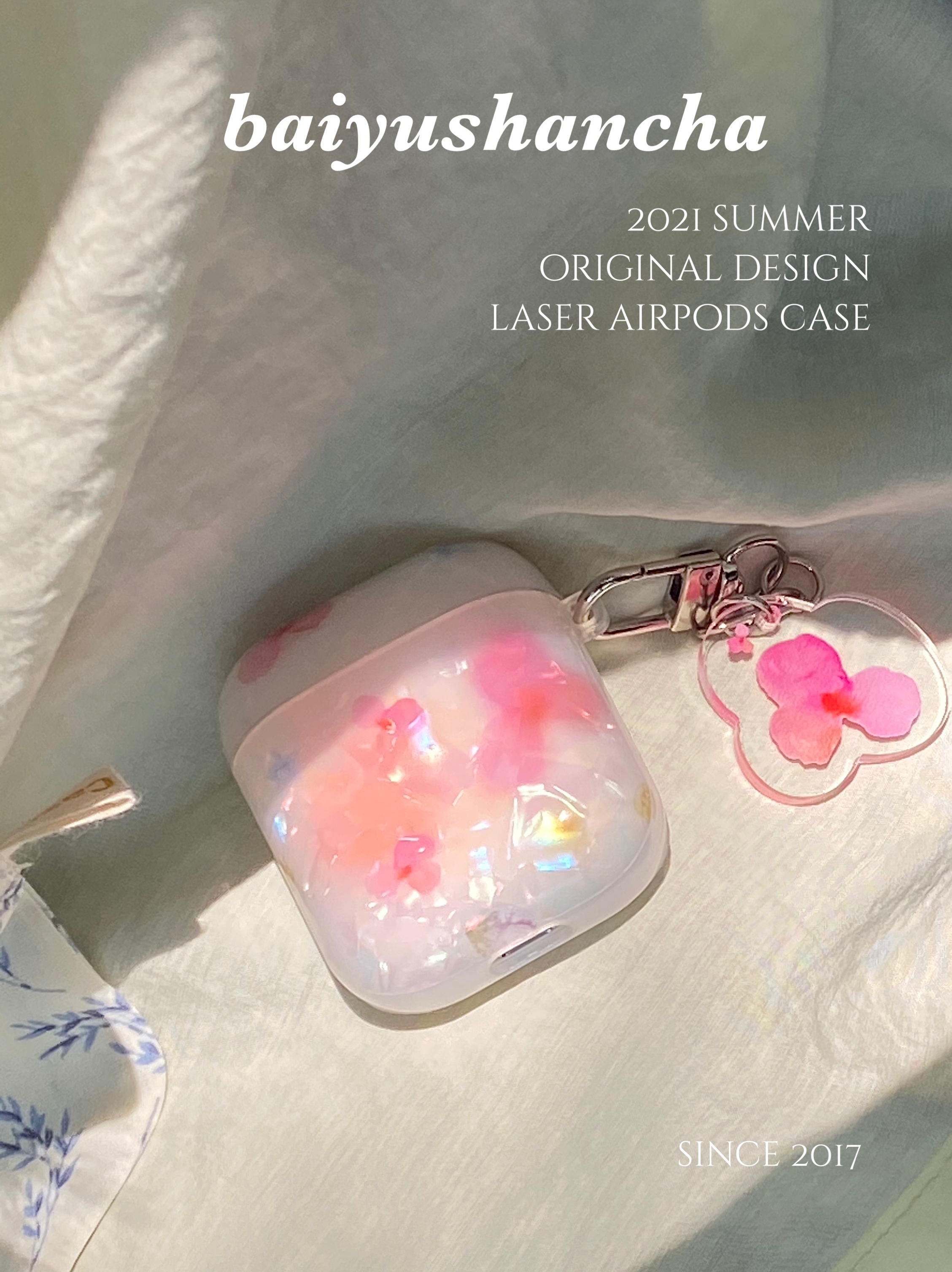 Original asymptotic flower girl diamond design airpods protective shell soft headphones cover silicone first generation three pro