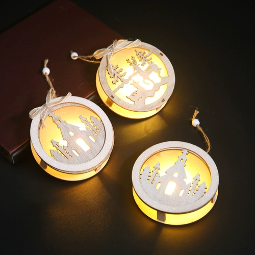 Рождественская деревянная трехмерная подвеска, макет, настольное украшение